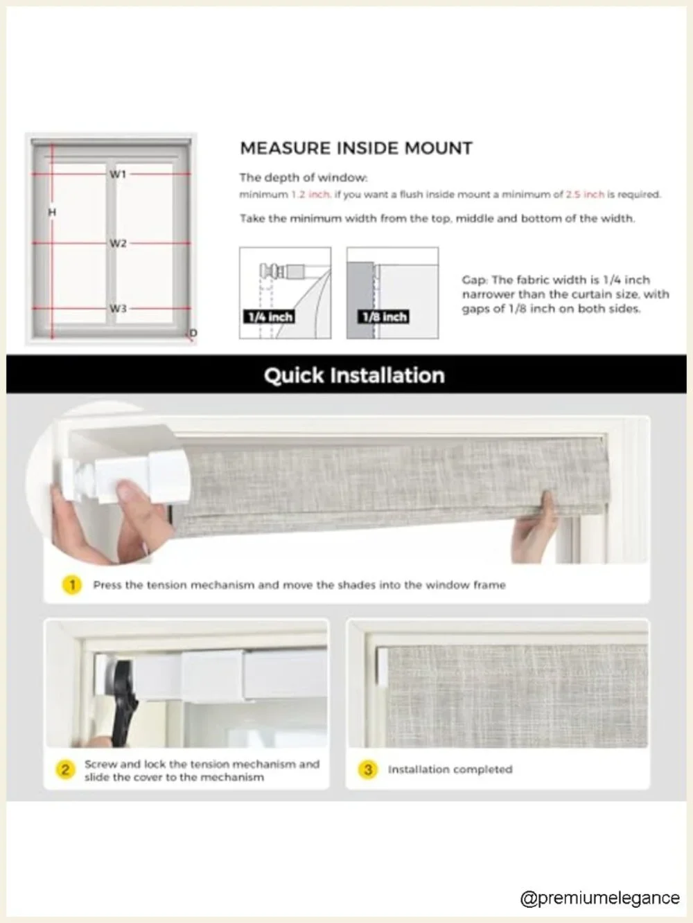 Cordless Roman Shades for Windows 23x64 Light Filtering Linen